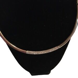 Chico’s Silvertone Rhinestone Bar Necklace